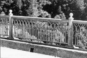 photo of bridge railing on Rt. 70