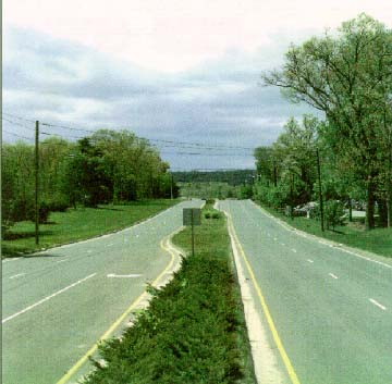 photo of two lane Route 187 in Connecticut