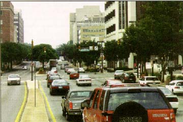 photo of a congested city street