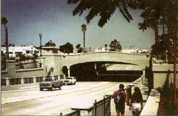 photo of an overpass with pedestrian access