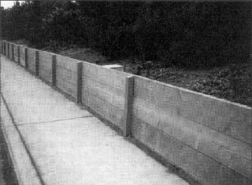 photo: retaining wall and sidewalk
