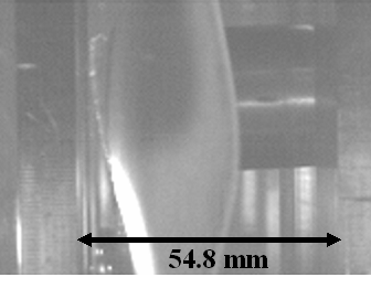 Figure 2.2.3.2-9 Sample 020919-1-95b
High-speed Image of the onset of damage
Kinetic Energy=142.3J