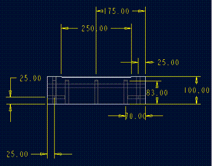 Figure 2.4-7 Cross-section view showing thermocouple wells and heater holes