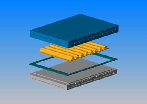 Figure 2.4-13 Inverted exploded view of tooling and part