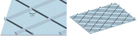 Figure 2.5.2.3-1 Isogrid panel design elements