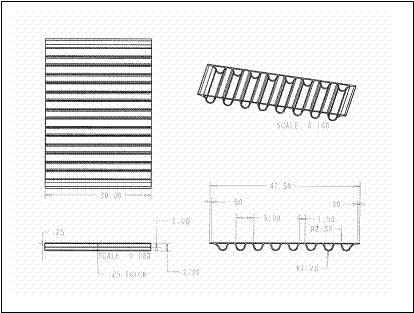 Figure 2.5.2.4-9 Dimensions for model sine-hat 10