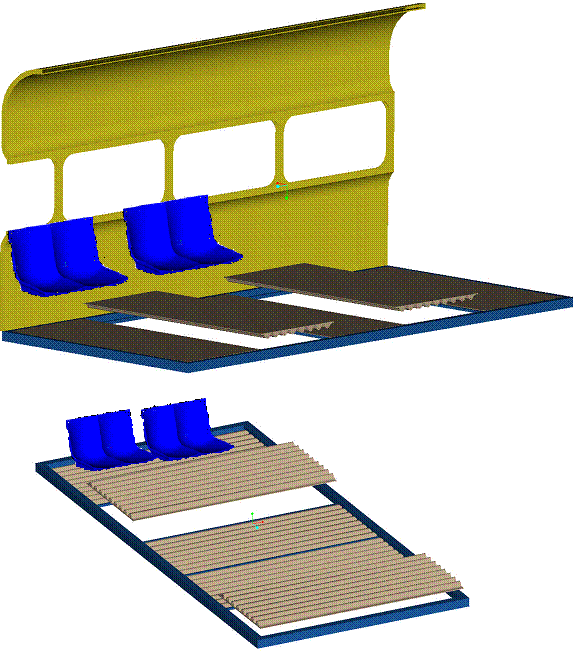 Figure 2.5.3-11 Modularization concept of composite unit cells making up floor structure and extending across entire width