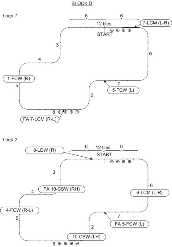 Figure 103. Block D (distracted) scenario sequence
