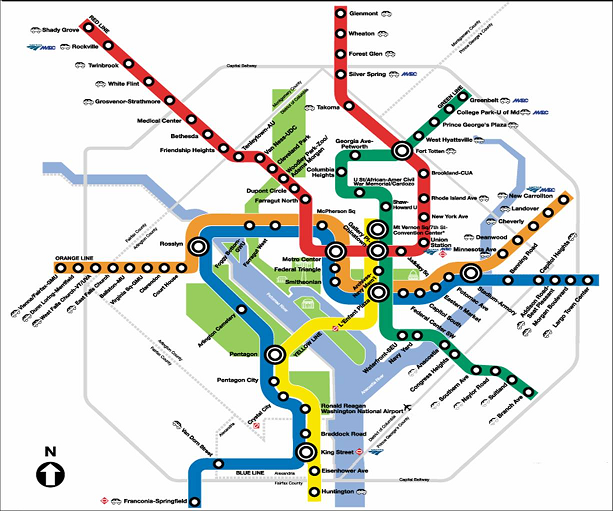 This is a map of the Metrorail Network