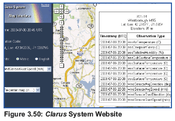 Figure 3.50: Clarus System Website