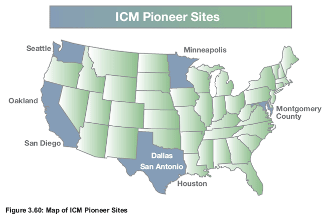 Figure 3.60: Map of ICM Pioneer Sites