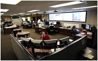 Photograph of TMC operations room.