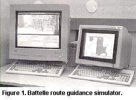 Batelle route guidance simulator