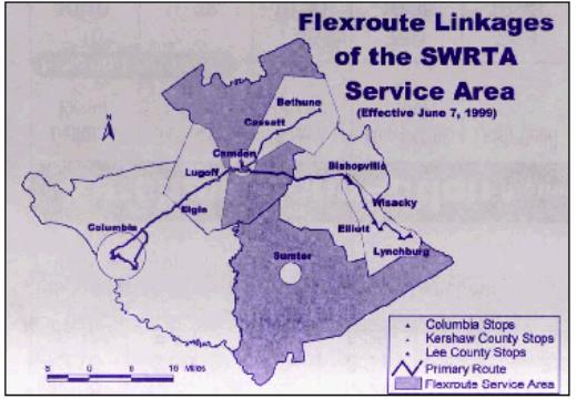 Figure 4. SWRTA flexroutes