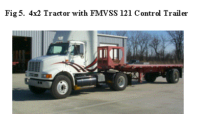 Fig 5. 4x2 Tractor with FMVSS 121 Control Trailer