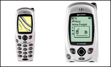 Two code division multiple access (CDMA) BREW cell phone screens