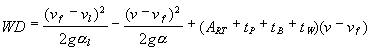 Deceleration rate equation