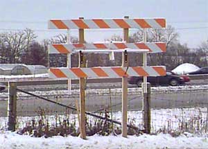Figure 10-20: Type III Barricade (Stored Position)