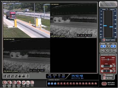 Figure 21. Screen image. View of infrared/thermal imaging system output after the contrast had been adjusted, helping the user see different thermal profiles.